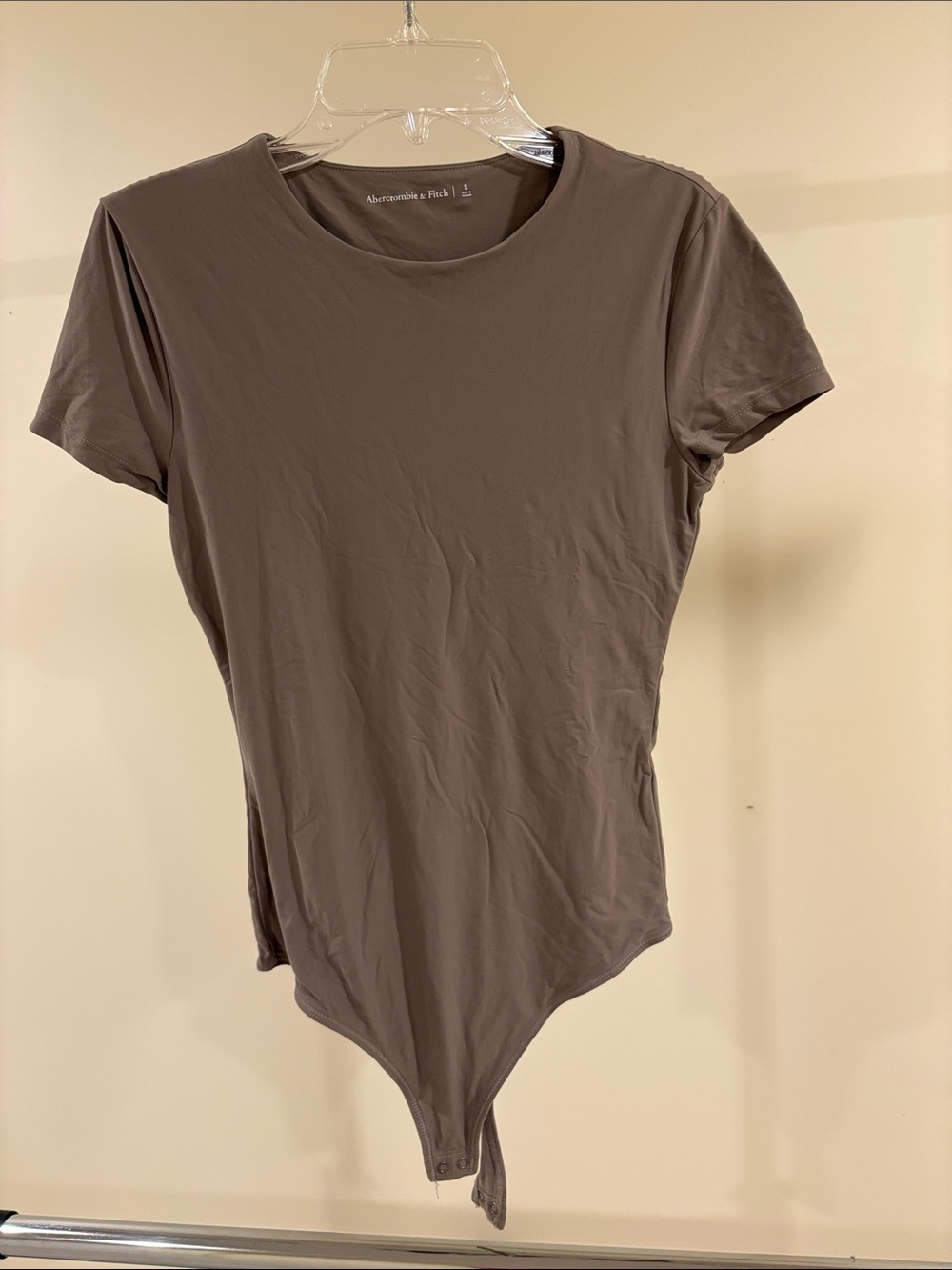 Abercrombie & Fitch Grey Short Sleeve Bodysuit